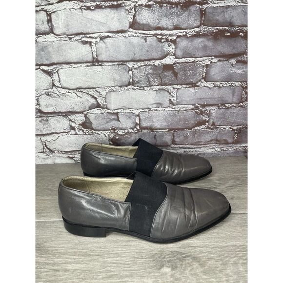 Florsheim Handmade Gray Leather Slip On Loafers Dress Shoes Men Sz 9.5D US/43EU - Picture 14 of 16